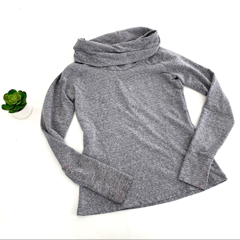ATHLETA Cowl Neck Fitted Long Sleeve Sweatshirt